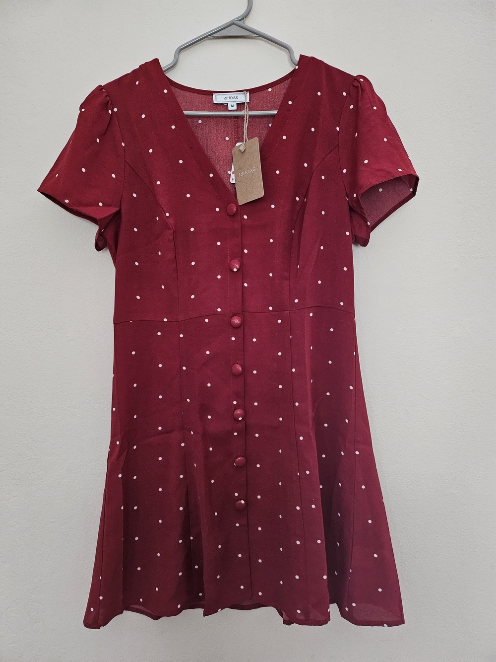 RIHOAS Red Polka Dot Women’s Mini Dress